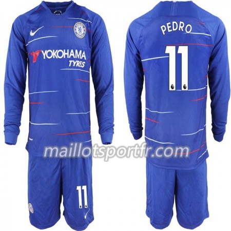Maillot de Foot Chelsea Pedro 11 Enfant Domicile 2018/19 ML